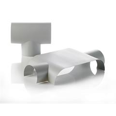 Danmat PVC GRÅ T-Stykke